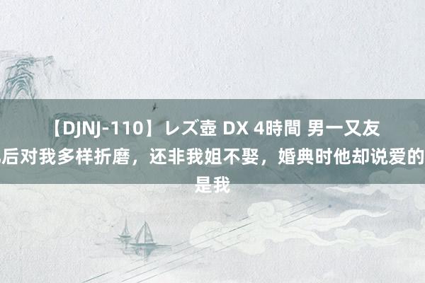 【DJNJ-110】レズ壺 DX 4時間 男一又友失忆后对我多样折磨，还非我姐不娶，婚典时他却说爱的是我