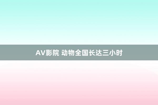 AV影院 动物全国长达三小时