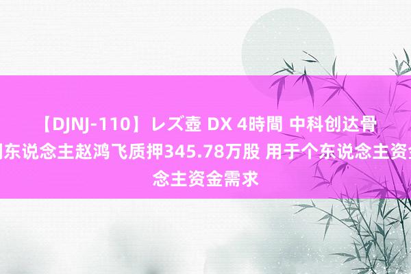 【DJNJ-110】レズ壺 DX 4時間 中科创达骨子抑制东说念主赵鸿飞质押345.78万股 用于个东说念主资金需求