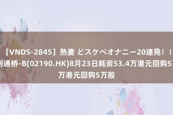 【VNDS-2845】熟妻 どスケベオナニー20連発！！ 归创通桥-B(02190.HK)8月23日耗资53.4万港元回购5万股